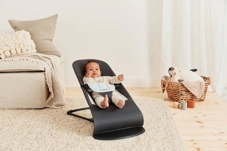BABYBJORN - leżaczek BALANCE SOFT COTTON/JERSEY - Szary / Szary