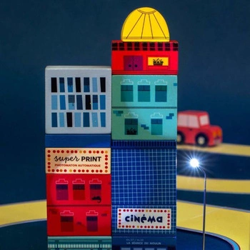 Zestaw drewnianych klocków MIASTO 51 szt 725100