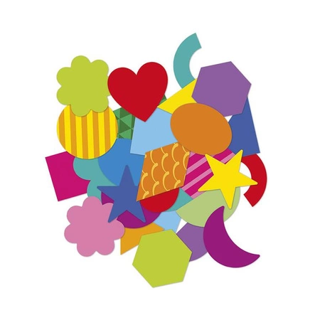 Janod Naklejki wielorazowe 300 szt. Figury geometryczne 3+