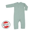 Lodger Pajacyk piżamka niemowlęca bawełniana jasna zieleń Basic Rib Peppermint r. 68