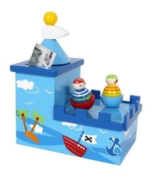 Skarbonka i pozytywka Olli i Bolli, 5819-Small Foot, zabawki drewniane