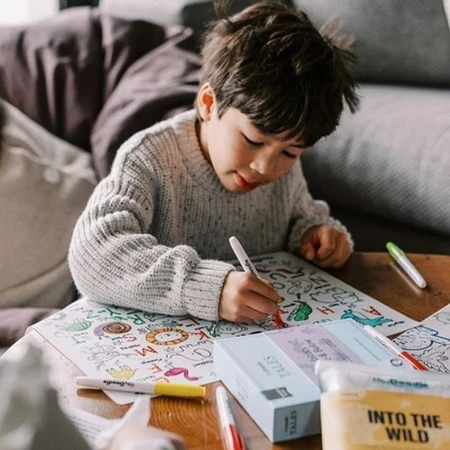 HeyDoodle Mata Silikonowa do Kolorowania A3 Alfabet - Zwierzęta