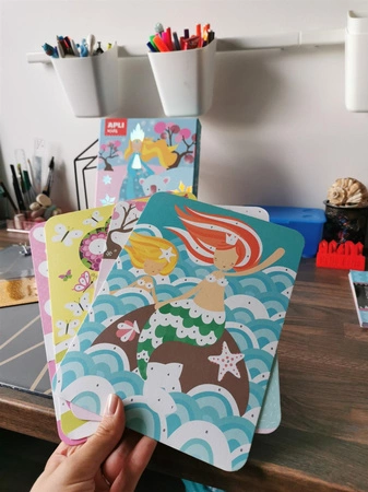 Zestaw artystyczny kalkomanii z folią Apli Kids - Księżniczki