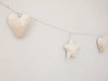 Girlanda serduszka i gwiazdki jasny beż PIAPIMO