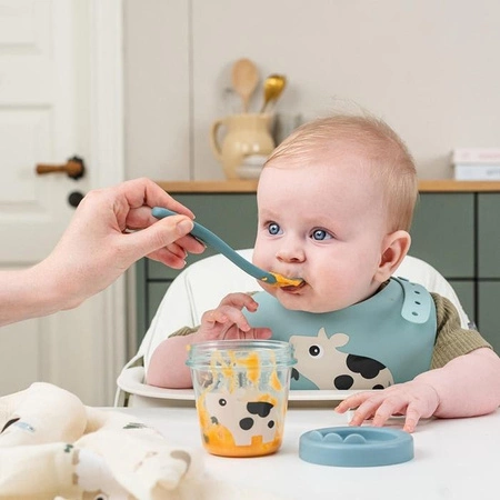 Done by Deer Pojemniki na Żywność dla Dzieci 2szt Tiny Farm Blue