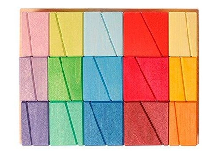 Układanka Ukośne Bloki, kolorowe, 3+, Grimm's