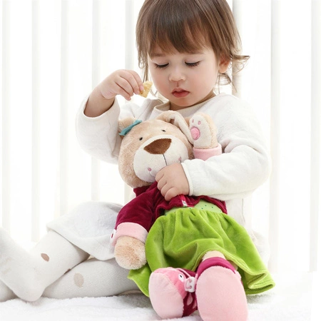 Pluszowa zabawka edukacyjna Króliczek lalka do nauki przebierania sigikid