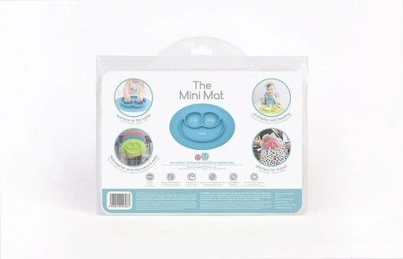 EZPZ Silikonowy talerzyk z podkładką mały 2w1 Mini Mat pastelowa zieleń