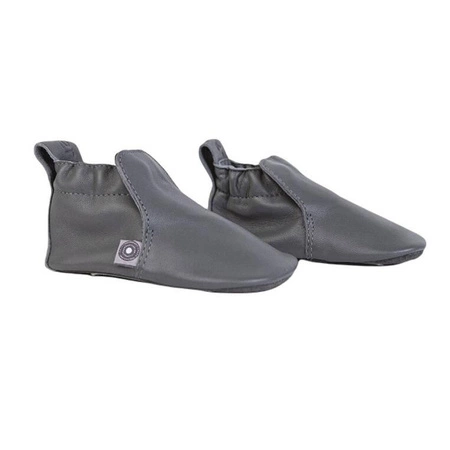 Lodger Skórzane buciki dla niemowląt szare Stepper Gunmetal r. 19