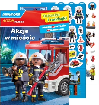 Akcje w mieście. Playmobil Action Heroes. Tatuaże i naklejki