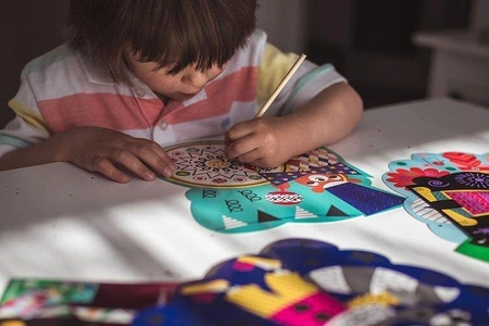 Zestaw kreatywny Do zdrapywania Graficzne zwierzątka 4+, Janod