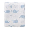 Fresk Pieluszki muślinowe zestaw 2 szt. 120 x 120 cm Wieloryb Blue fog