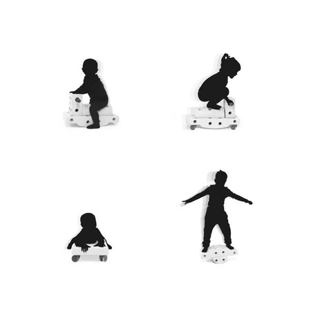 MODU Curiosity kit 4in1 - Kreatywne klocki rozwijające motorykę dużą, czerwony