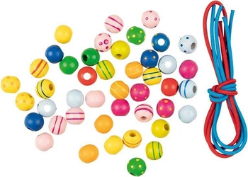 Kolorowe perełki na bransoletkę, 44 sztuki, goki