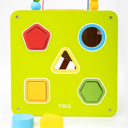 Viga Drewniana Kostka Edukacyjna 5w1