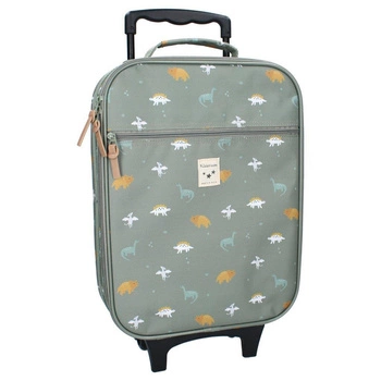 Walizka dla dzieci KIDZROOM Small Dino Green