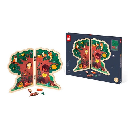 Układanka drewniana magnetyczna z 30 magnesami Drzewo, Janod