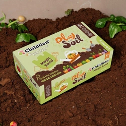 ChildGen, Piasek kinetyczny, Magiczna gleba z warzywami 100% naturalny, 907g w pojemniku