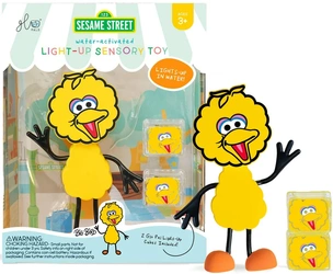 Glo Pals, Postać do kąpieli Wielki Ptak - zestaw z dwiema kostkami sensorycznymi świecącymi w wodzie