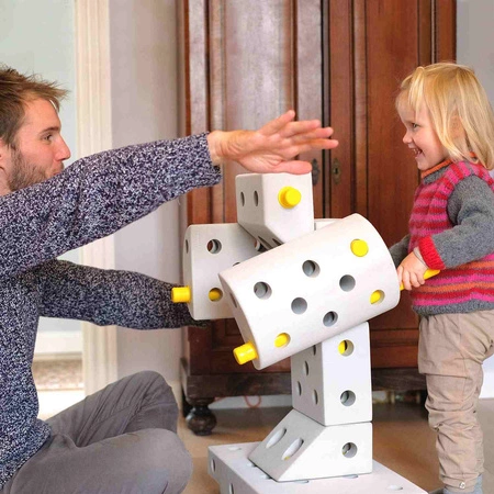 MODU Dreamer kit 12in1 – Kreatywne klocki rozwijające motorykę dużą, żółty