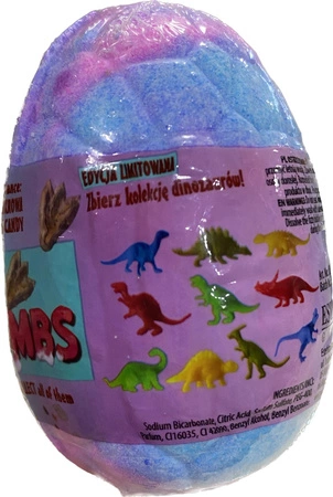 MUSUJĄCE JAJO DINOZAURA- Wata cukrowa 140 G Z NIESPODZIANKA Estetica