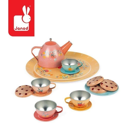 Metalowy serwis do herbaty 15 elementów, Janod