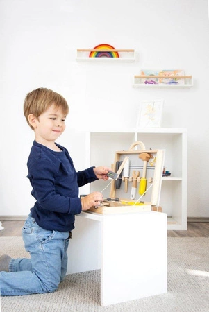 Drewniana walizka z narzędziami Silver 11808- Small Foot Design, narzędzia dla dzieci