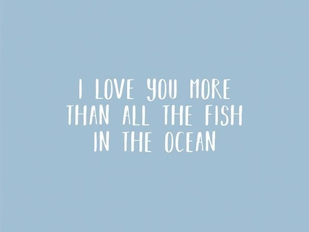 Plakat dziecięcy 30x42 Vintage blue fish FUNKYBOX