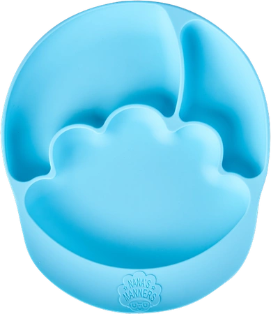Nana's Manners BLUE Talerz silikonowy z przyssawką