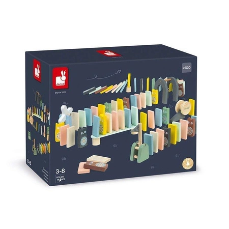 Drewniane domino Sweet Cocoon 100 elementów, Janod