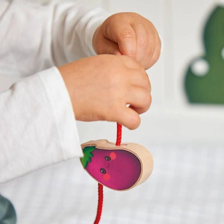 Nawlekanka z drewnianymi warzywami Farma 2+, Janod