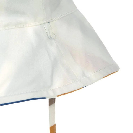 Lassig Dwustronny kapelusz przeciwsłoneczny UV80 Splash & Fun Fale blue/nature, rozm. 50/51