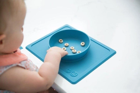 EZPZ Silikonowa miseczka z podkładką 2w1 Mini Bowl niebieski