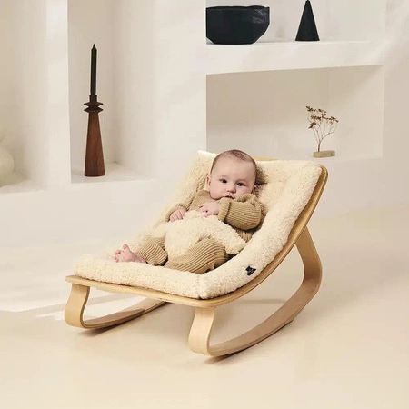 Charlie Crane Leżaczek Levo buk Fur Milk