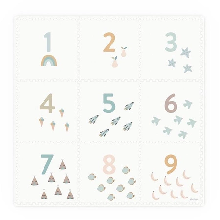 Play&Go Dwustronna Mata Piankowa EEVAA 3w1 Numbers / Dots