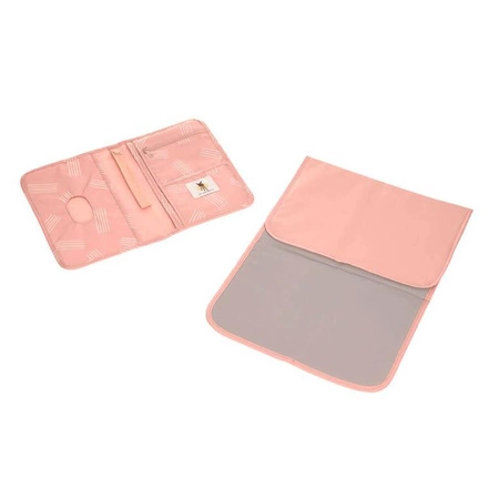 Lassig Casual Label Przewijak podróżny z etui na akcesoria Soft Stripes rose