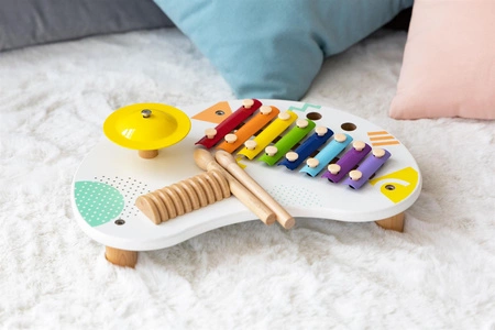 Stolik z instrumentami stół muzyczny cymbałki +18m ECOTOYS