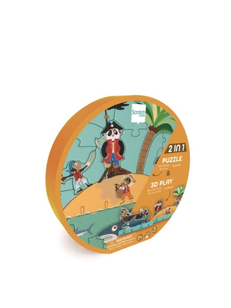 Scratch, Puzzle 2w1 -- 2D i 3D scenografia Piraci