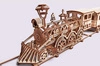 Mechaniczne puzzle 3D – Duża lokomotywa R17 z wagonem i torami