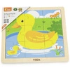 VIGA Poręczne Drewniane Puzzle Kaczuszka 9 elementów