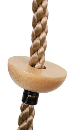 Lina do wspinaczki z drewnianymi schodkami 11877-Small Foot, zabawy zręcznościowe