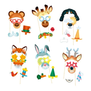 Zrób to sam -akces. do fotobudki ZWIERZĘTA DJ07915