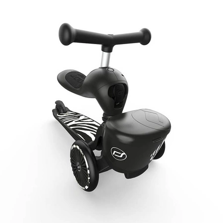 SCOOTANDRIDE Highwaykick 1 Lifestyle 2w1 Jeździk i hulajnoga z zamykanym schowkiem 1-5 lat Zebra