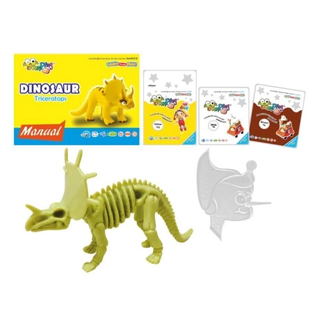 Jumping Clay | Zestaw kreatywny Dinozaur - Triceratops