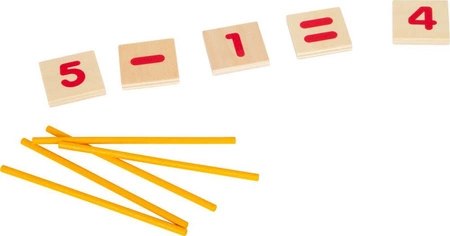 Matematyka drewniana gra edukacyjna Patyczki 11740-Small Foot, gra dla dzieci
