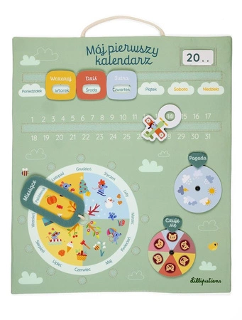 Lilliputiens Miękka tablica aktywizująca "Mój pierwszy kalendarz" 3 lata+