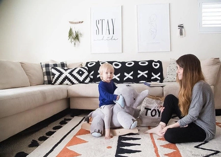 Lorena Canals Dywan bawełniany Azteca Natural Terracota 120 x 160 cm