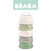 BEABA Pojemniki na mleko w proszku 4 komory cotton white/sage green (opakowanie zbiorcze 6 szt.)