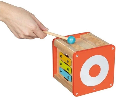 Drewniana kostka edukacyjna z instrumentami muzycznymi Goki 59966