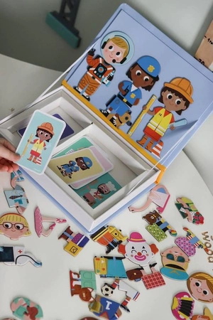 Magnetyczna układanka Zawody Magnetibook, Janod